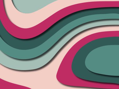 Renkli oyma sanat. Kağıt arka plan şekilleri kesim kağıdı ile kesin. İş sunumları, el ilanları, afişler, davetler için şablon tasarım düzen