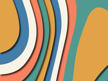 Renkli oyma sanat. Kağıt arka plan şekilleri kesim kağıdı ile kesin. İş sunumları, el ilanları, afişler, davetler için şablon tasarım düzen