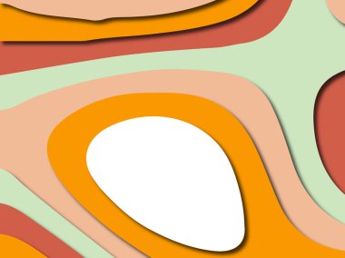 Renkli oyma sanat. Kağıt arka plan şekilleri kesim kağıdı ile kesin. İş sunumları, el ilanları, afişler, davetler için şablon tasarım düzen