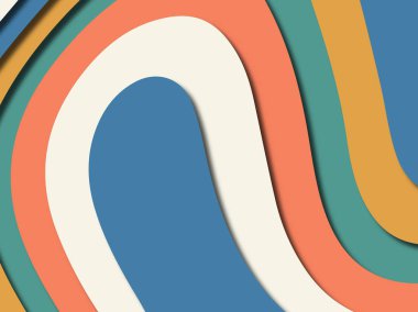 Renkli oyma sanat. Kağıt arka plan şekilleri kesim kağıdı ile kesin. İş sunumları, el ilanları, afişler, davetler için şablon tasarım düzen