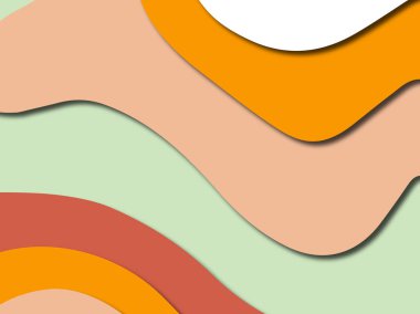 Renkli oyma sanat. Kağıt arka plan şekilleri kesim kağıdı ile kesin. İş sunumları, el ilanları, afişler, davetler için şablon tasarım düzen