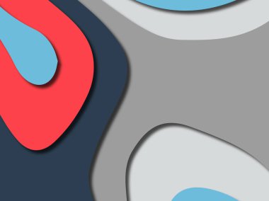 Renkli oyma sanat. Kağıt arka plan şekilleri kesim kağıdı ile kesin. İş sunumları, el ilanları, afişler, davetler için şablon tasarım düzen