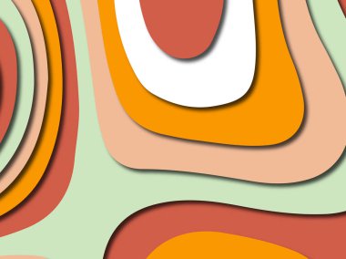 Renkli oyma sanat. Kağıt arka plan şekilleri kesim kağıdı ile kesin. İş sunumları, el ilanları, afişler, davetler için şablon tasarım düzen