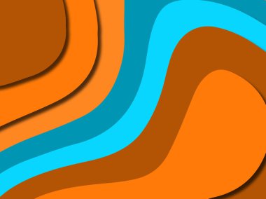 Renkli oyma sanat. Kağıt arka plan şekilleri kesim kağıdı ile kesin. İş sunumları, el ilanları, afişler, davetler için şablon tasarım düzen