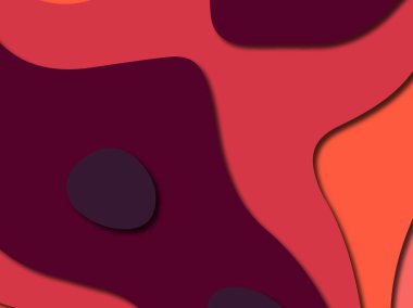 Renkli oyma sanat. Kağıt arka plan şekilleri kesim kağıdı ile kesin. İş sunumları, el ilanları, afişler, davetler için şablon tasarım düzen