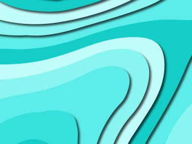 Renkli oyma sanat. Kağıt arka plan şekilleri kesim kağıdı ile kesin. İş sunumları, el ilanları, afişler, davetler için şablon tasarım düzen