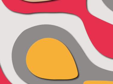 Renkli oyma sanat. Kağıt arka plan şekilleri kesim kağıdı ile kesin. İş sunumları, el ilanları, afişler, davetler için şablon tasarım düzen