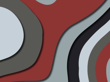 Renkli oyma sanat. Kağıt arka plan şekilleri kesim kağıdı ile kesin. İş sunumları, el ilanları, afişler, davetler için şablon tasarım düzen