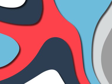 Renkli oyma sanat. Kağıt arka plan şekilleri kesim kağıdı ile kesin. İş sunumları, el ilanları, afişler, davetler için şablon tasarım düzen