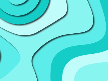 Renkli oyma sanat. Kağıt arka plan şekilleri kesim kağıdı ile kesin. İş sunumları, el ilanları, afişler, davetler için şablon tasarım düzen