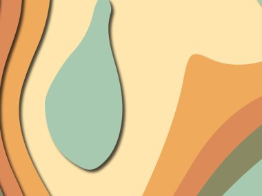 Renkli oyma sanat. Kağıt arka plan şekilleri kesim kağıdı ile kesin. İş sunumları, el ilanları, afişler, davetler için şablon tasarım düzen