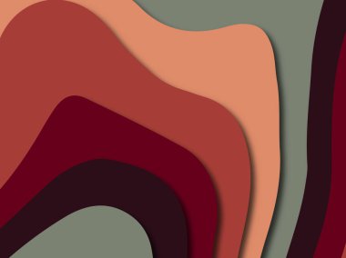 Renkli oyma sanat. Kağıt arka plan şekilleri kesim kağıdı ile kesin. İş sunumları, el ilanları, afişler, davetler için şablon tasarım düzen