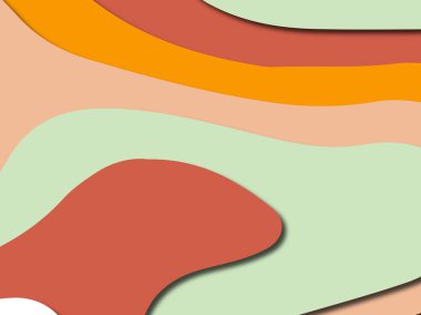 Renkli oyma sanat. Kağıt arka plan şekilleri kesim kağıdı ile kesin. İş sunumları, el ilanları, afişler, davetler için şablon tasarım düzen