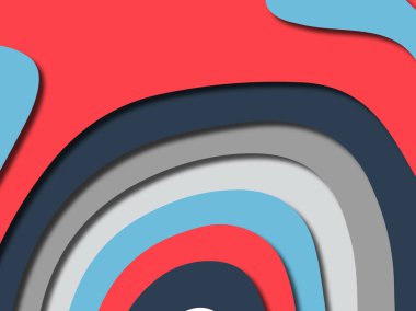 Renkli oyma sanat. Kağıt arka plan şekilleri kesim kağıdı ile kesin. İş sunumları, el ilanları, afişler, davetler için şablon tasarım düzen