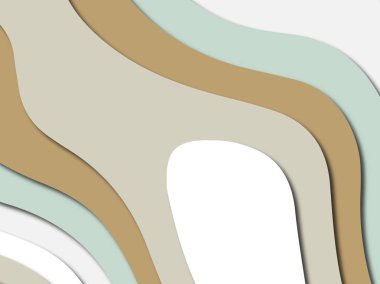 Renkli oyma sanat. Kağıt arka plan şekilleri kesim kağıdı ile kesin. İş sunumları, el ilanları, afişler, davetler için şablon tasarım düzen