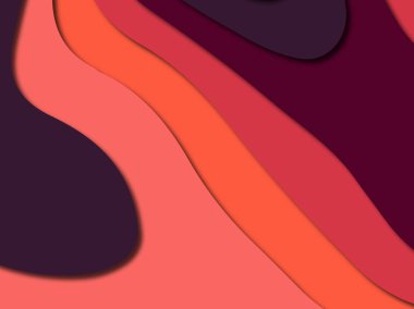 Renkli oyma sanat. Kağıt arka plan şekilleri kesim kağıdı ile kesin. İş sunumları, el ilanları, afişler, davetler için şablon tasarım düzen