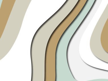 Renkli oyma sanat. Kağıt arka plan şekilleri kesim kağıdı ile kesin. İş sunumları, el ilanları, afişler, davetler için şablon tasarım düzen