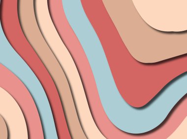 Renkli oyma sanat. Kağıt arka plan şekilleri kesim kağıdı ile kesin. İş sunumları, el ilanları, afişler, davetler için şablon tasarım düzen