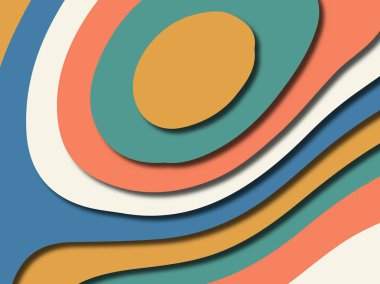 Renkli oyma sanat. Kağıt arka plan şekilleri kesim kağıdı ile kesin. İş sunumları, el ilanları, afişler, davetler için şablon tasarım düzen