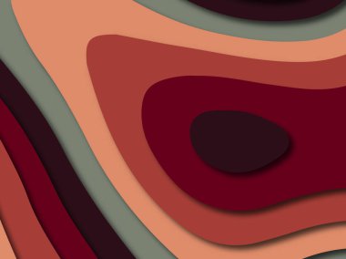 Renkli oyma sanat. Kağıt arka plan şekilleri kesim kağıdı ile kesin. İş sunumları, el ilanları, afişler, davetler için şablon tasarım düzen