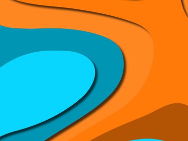 Renkli oyma sanat. Kağıt arka plan şekilleri kesim kağıdı ile kesin. İş sunumları, el ilanları, afişler, davetler için şablon tasarım düzen