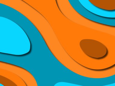 Renkli oyma sanat. Kağıt arka plan şekilleri kesim kağıdı ile kesin. İş sunumları, el ilanları, afişler, davetler için şablon tasarım düzen