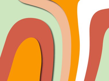 Renkli oyma sanat. Kağıt arka plan şekilleri kesim kağıdı ile kesin. İş sunumları, el ilanları, afişler, davetler için şablon tasarım düzen