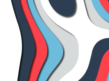 Renkli oyma sanat. Kağıt arka plan şekilleri kesim kağıdı ile kesin. İş sunumları, el ilanları, afişler, davetler için şablon tasarım düzen