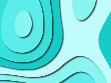 Renkli oyma sanat. Kağıt arka plan şekilleri kesim kağıdı ile kesin. İş sunumları, el ilanları, afişler, davetler için şablon tasarım düzen