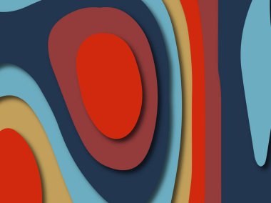 Renkli oyma sanat. Kağıt arka plan şekilleri kesim kağıdı ile kesin. İş sunumları, el ilanları, afişler, davetler için şablon tasarım düzen