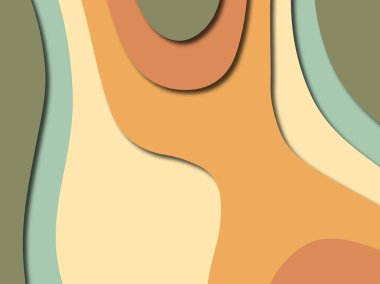 Renkli oyma sanat. Kağıt arka plan şekilleri kesim kağıdı ile kesin. İş sunumları, el ilanları, afişler, davetler için şablon tasarım düzen