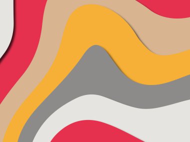 Renkli oyma sanat. Kağıt arka plan şekilleri kesim kağıdı ile kesin. İş sunumları, el ilanları, afişler, davetler için şablon tasarım düzen