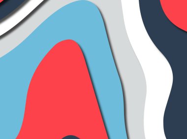 Renkli oyma sanat. Kağıt arka plan şekilleri kesim kağıdı ile kesin. İş sunumları, el ilanları, afişler, davetler için şablon tasarım düzen