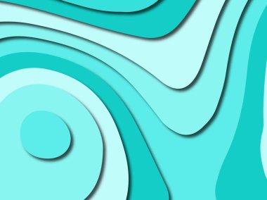 Renkli oyma sanat. Kağıt arka plan şekilleri kesim kağıdı ile kesin. İş sunumları, el ilanları, afişler, davetler için şablon tasarım düzen