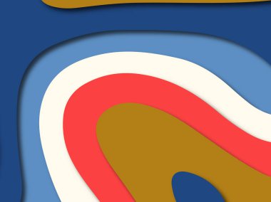 Renkli oyma sanat. Kağıt arka plan şekilleri kesim kağıdı ile kesin. İş sunumları, el ilanları, afişler, davetler için şablon tasarım düzen