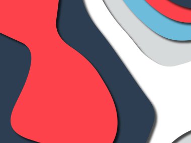 Renkli oyma sanat. Kağıt arka plan şekilleri kesim kağıdı ile kesin. İş sunumları, el ilanları, afişler, davetler için şablon tasarım düzen