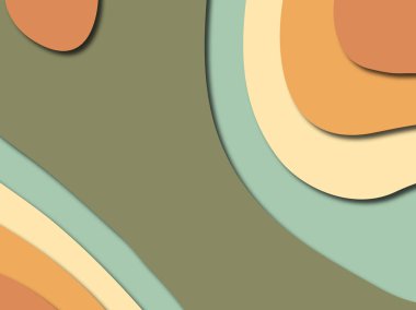 Renkli oyma sanat. Kağıt arka plan şekilleri kesim kağıdı ile kesin. İş sunumları, el ilanları, afişler, davetler için şablon tasarım düzen