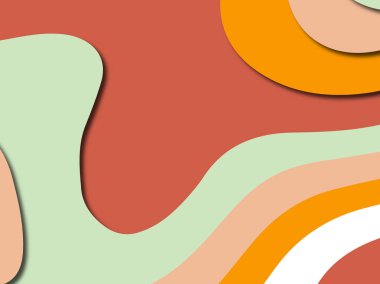 Renkli oyma sanat. Kağıt arka plan şekilleri kesim kağıdı ile kesin. İş sunumları, el ilanları, afişler, davetler için şablon tasarım düzen