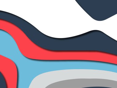 Renkli oyma sanat. Kağıt arka plan şekilleri kesim kağıdı ile kesin. İş sunumları, el ilanları, afişler, davetler için şablon tasarım düzen