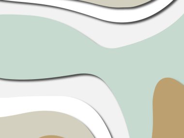 Renkli oyma sanat. Kağıt arka plan şekilleri kesim kağıdı ile kesin. İş sunumları, el ilanları, afişler, davetler için şablon tasarım düzen