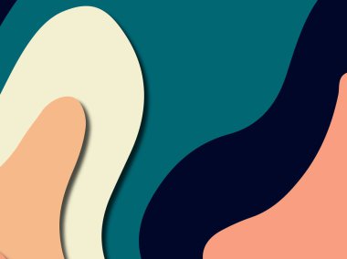 Renkli oyma sanat. Kağıt arka plan şekilleri kesim kağıdı ile kesin. İş sunumları, el ilanları, afişler, davetler için şablon tasarım düzen