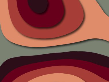 Renkli oyma sanat. Kağıt arka plan şekilleri kesim kağıdı ile kesin. İş sunumları, el ilanları, afişler, davetler için şablon tasarım düzen