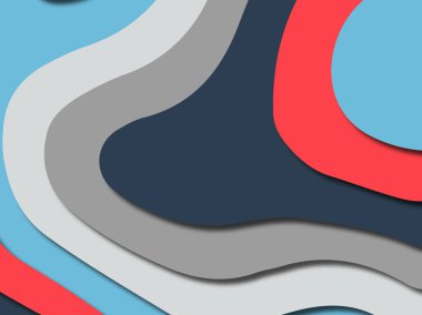 Renkli oyma sanat. Kağıt arka plan şekilleri kesim kağıdı ile kesin. İş sunumları, el ilanları, afişler, davetler için şablon tasarım düzen