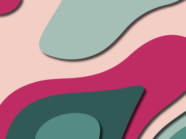 Renkli oyma sanat. Kağıt arka plan şekilleri kesim kağıdı ile kesin. İş sunumları, el ilanları, afişler, davetler için şablon tasarım düzen