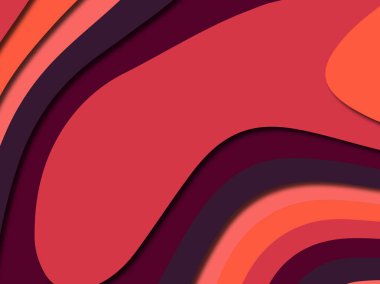 Renkli oyma sanat. Kağıt arka plan şekilleri kesim kağıdı ile kesin. İş sunumları, el ilanları, afişler, davetler için şablon tasarım düzen