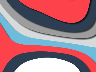 Renkli oyma sanat. Kağıt arka plan şekilleri kesim kağıdı ile kesin. İş sunumları, el ilanları, afişler, davetler için şablon tasarım düzen