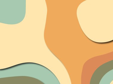 Renkli oyma sanat. Kağıt arka plan şekilleri kesim kağıdı ile kesin. İş sunumları, el ilanları, afişler, davetler için şablon tasarım düzen