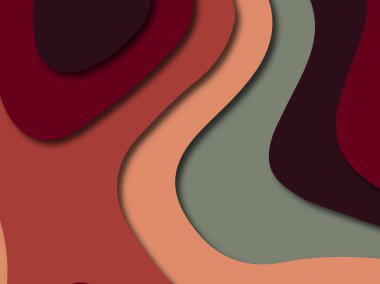 Renkli oyma sanat. Kağıt arka plan şekilleri kesim kağıdı ile kesin. İş sunumları, el ilanları, afişler, davetler için şablon tasarım düzen