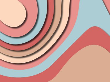 Renkli oyma sanat. Kağıt arka plan şekilleri kesim kağıdı ile kesin. İş sunumları, el ilanları, afişler, davetler için şablon tasarım düzen