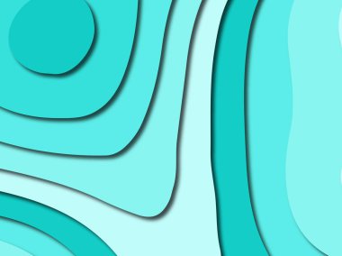 Renkli oyma sanat. Kağıt arka plan şekilleri kesim kağıdı ile kesin. İş sunumları, el ilanları, afişler, davetler için şablon tasarım düzen